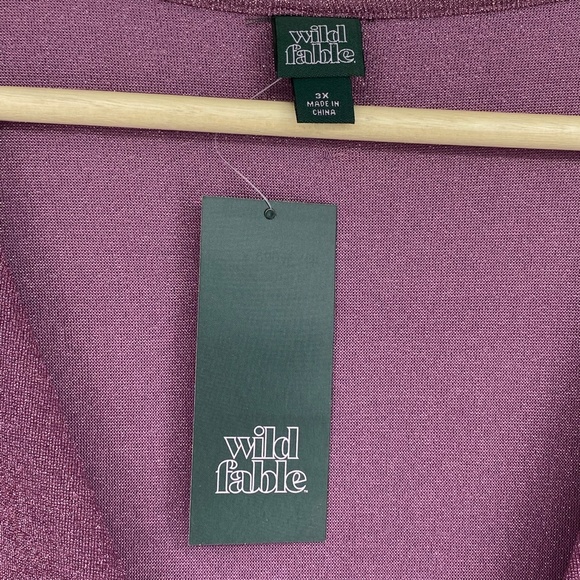 Wild Fable Juniors Size 3X Cut Out Bodycon Short Dress Purple Lurex Long Sleeves - Picture 6 of 10